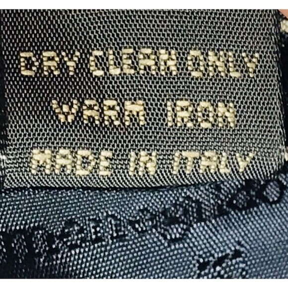 Ermenegildo Zegna Italy Madras Tie Italian Silk Leaf Tree Blue Luxury Money Y2K - Picture 7 of 12